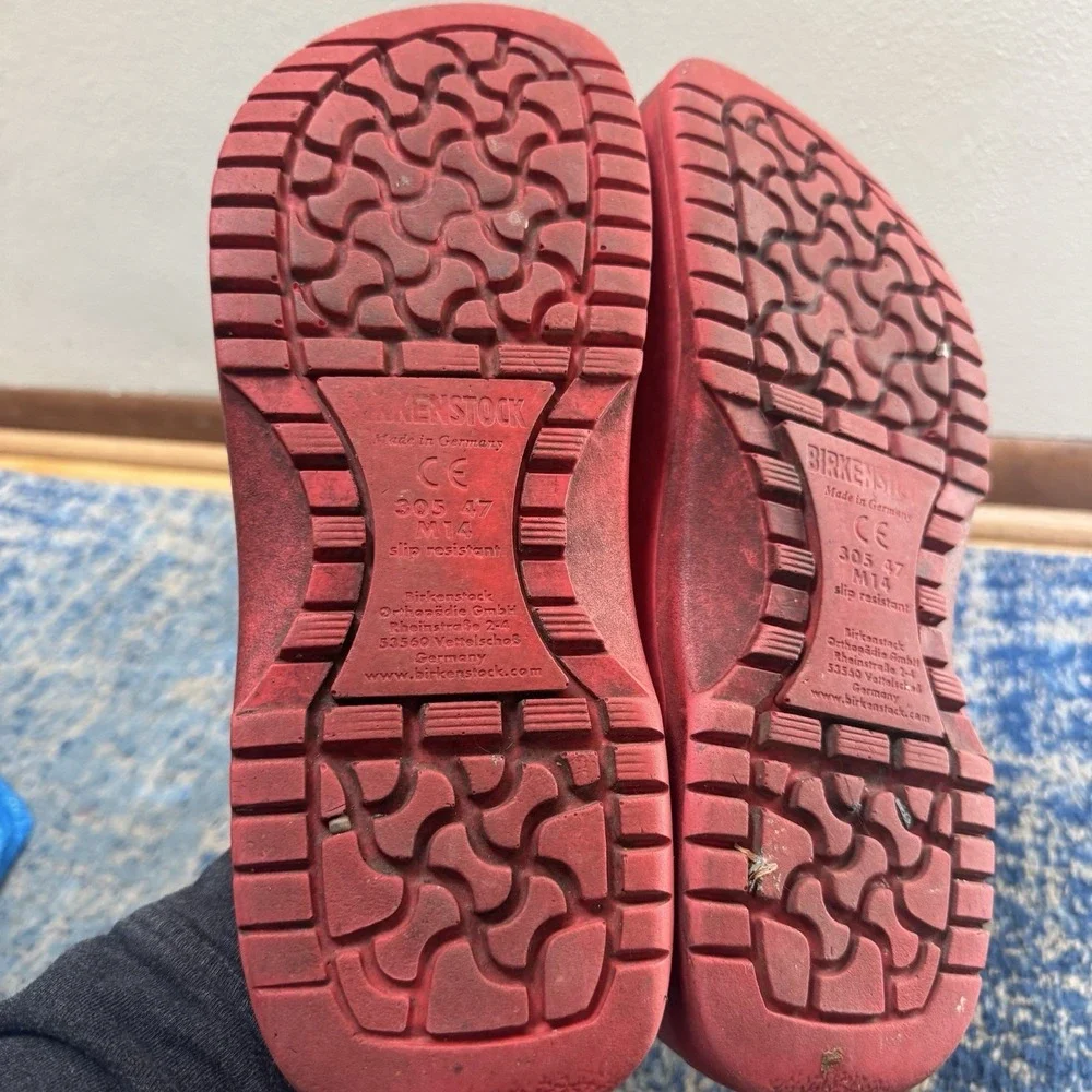 Birkenstock Red Slip-On Clogs - Picture 7 of 9